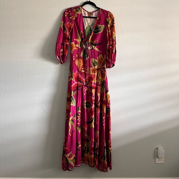 SUPER RARE NWT Farm Rio Pink Floral Dress - Picture 11 of 16